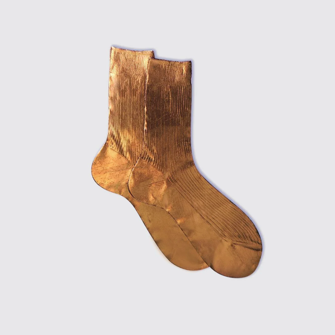 Maria La Rosa Metallic Ribbed Socks