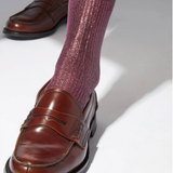 Maria La Rosa Metallic Ribbed Socks