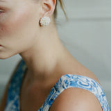 Vintage 1950s Freshwater Pearl Beaded Sea Cluster Earrings