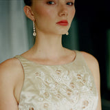 Vintage Givenchy Rose Gold Tone Pink Rhinestone Graduated Drop Post Earrings