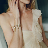 Vintage Baroque Pearl Gold-Tone Bracelet with Tassels