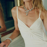 Vintage Rhinestone Statement Necklace