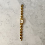 Vintage Gold Gucci Watch with Rectangular Face