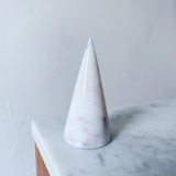 Marble Ring Cone - White