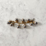 Vintage Gold and Silver Grape Charm Bracelet