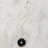 Beignet Necklace - Black Agate