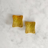 Vintage Textured Matte Gold Givenchy Earring