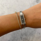 Vintage Silver Rectangular Face Gucci Watch
