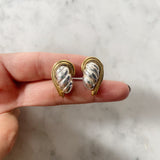 Vintage Mixed Metal Stud Earrings