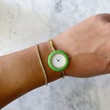 Vintage Gold Gucci Watch with Multi Interchangeable Bezels