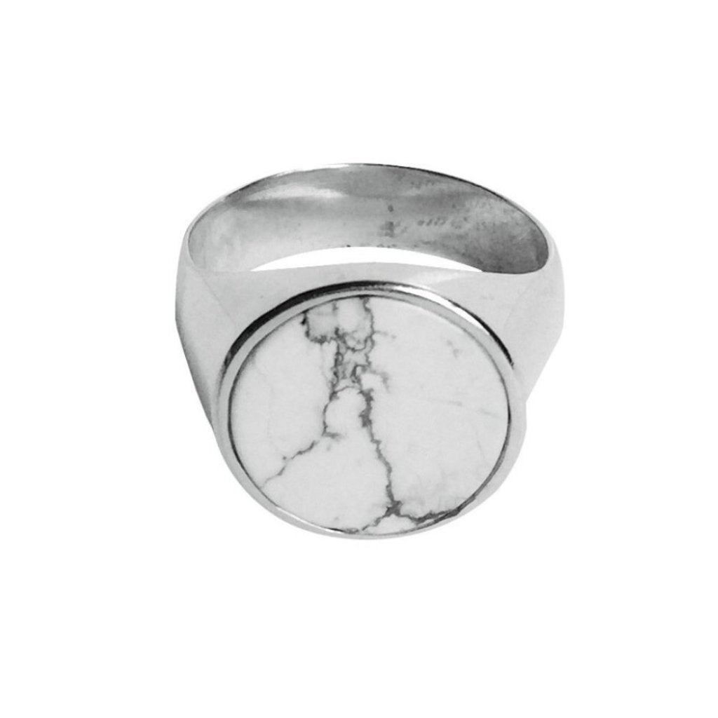 Everett Ring - White Howlite