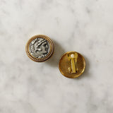 Vintage Gold & Silver Coin Clip-On Earrings