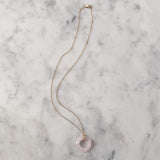 Beignet Necklace - Rose Quartz