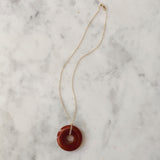 Beignet Necklace - Red Agate
