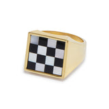 Samuel Mini Ring - Checkered