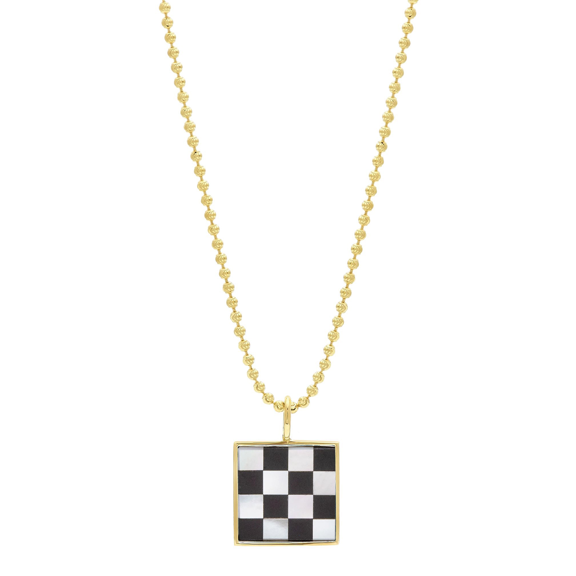 Samuel Necklace - Checkered Ball Chain