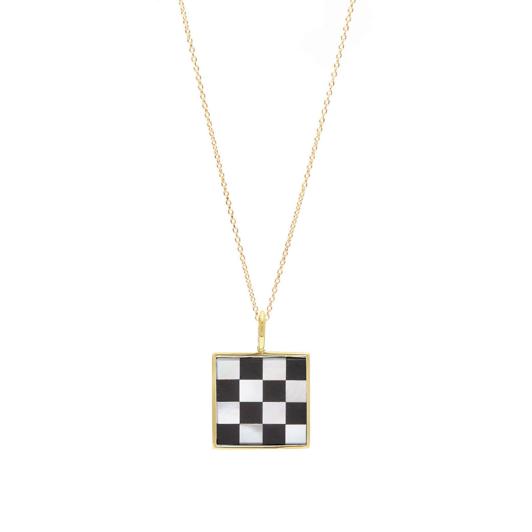 Samuel Necklace - Checkered Cable Link Chain