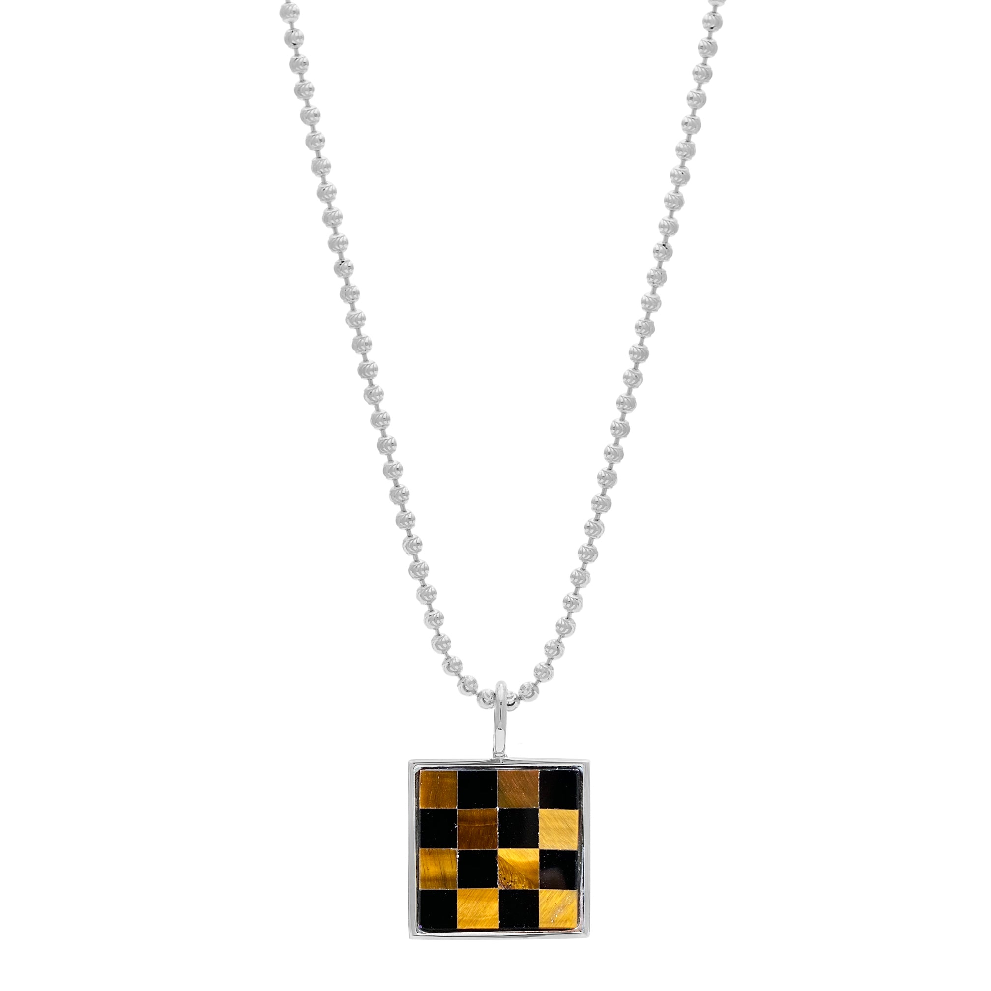 Samuel Necklace - Tiger's Eye Ball Chain