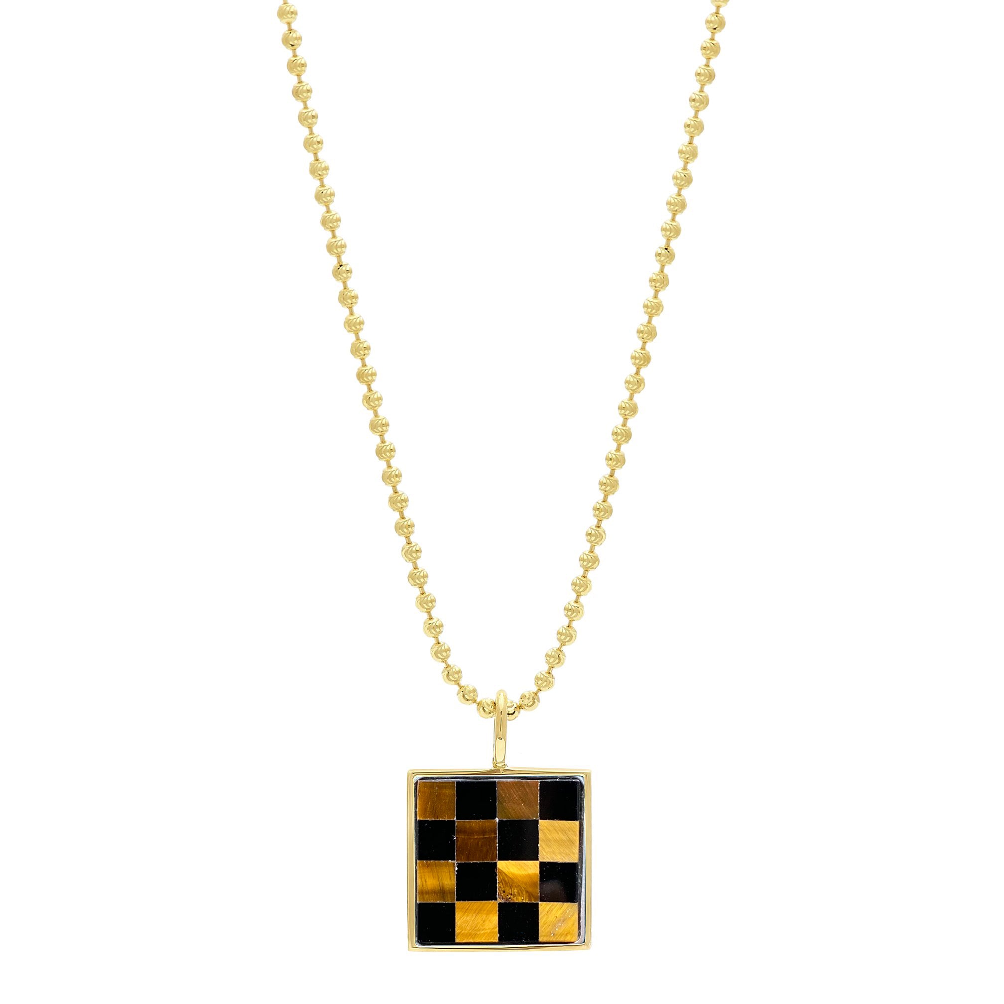 Samuel Necklace - Tiger's Eye Ball Chain
