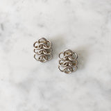Vintage Silver Ring Clip-On Earrings